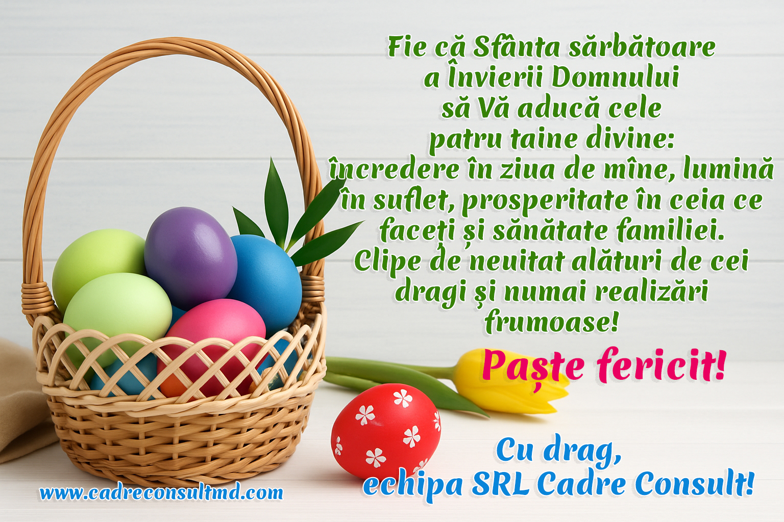 SRL Cadre Consult Moldova - Paste Fericit!